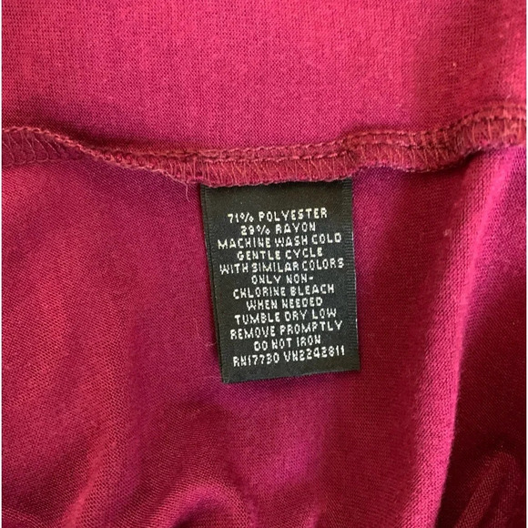 Dolman Batwing Pullover Knit Cowl Neck Pinstripe Top Shirt Cranberry Mossimo M - Picture 5 of 10